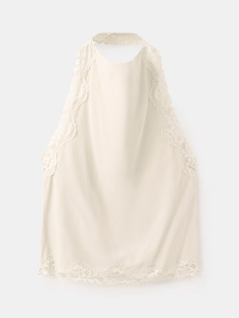 Mango Halter Lace Trim Camisole NWT